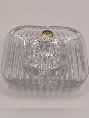 Villeroy&Boch Quadra Lead Crystal Trinket Dish/Candle Holder W. Germany 24% PbO